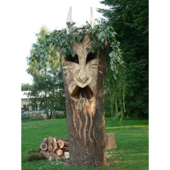 Zahradní dřevěná socha- Dřevěný ohnivák