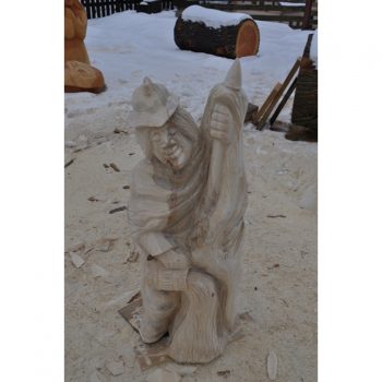 Zahradní dřevěná socha - Dřevěný Svatý Florián