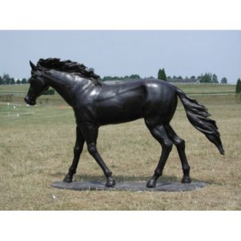 Záhradní bronzová socha - Běžíci kovbojský kun