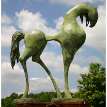 Záhradní bronzová socha - Moderní kun