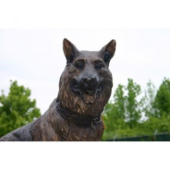 Záhradní bronzová socha - Nemecká ovčák