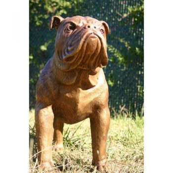 Záhradní bronzová socha - Pes buldok