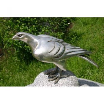 Záhradní bronzová socha - Stříbrný jestřáb