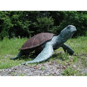 Záhradní bronzová socha - Velká morská želva