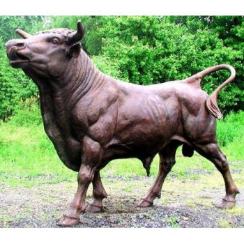 Záhradní bronzová socha - Velký býk