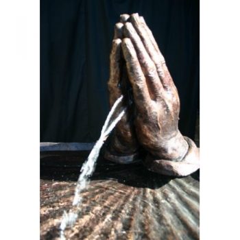 Záhradní bronzová socha - Modlíci ruce