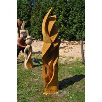 Zahradní dřevěná skluptura - Pokora