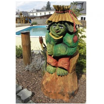 Zahradní dřevěná socha - Barevný vodník