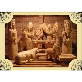 Zahradní dřevěné sochy - Dřevěný Betlém