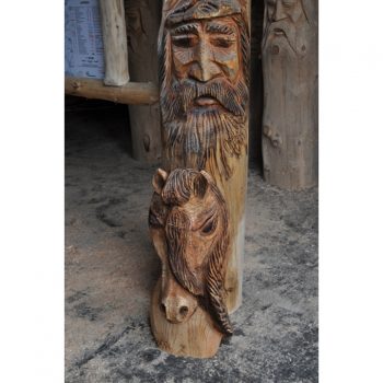 Zahradní dřevěná socha - Dřevěná hlava klisny