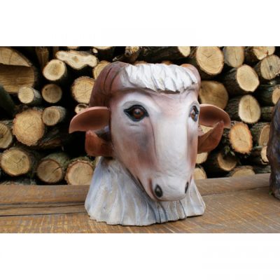 Dřevěná hlava kravičky