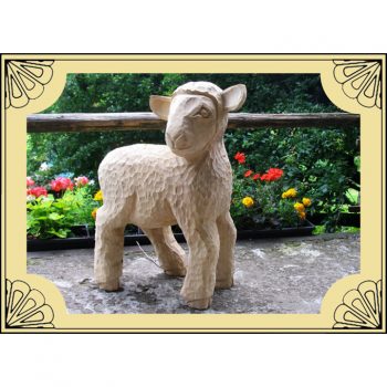 Zahradní dřevěná socha - Dřevěná ovečka