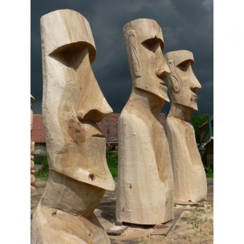 Zahradní dřevěná socha - Dřevěná socha Moai