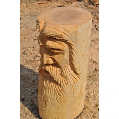 Zahradní dřevěná socha - Dřevěná tvář