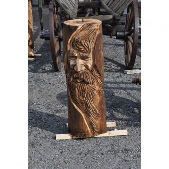 Zahradní dřevěná socha - Dřevěná tvář II