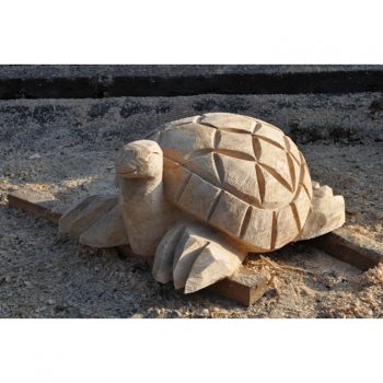 Zahradní dřevěná socha - Dřevěná želva