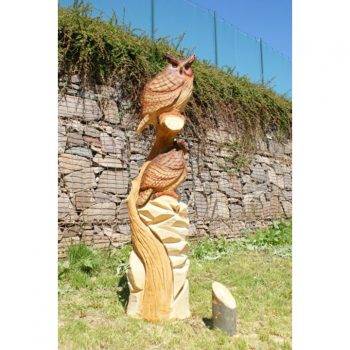 Zahradní dřevěná socha- Dřevěné sovy