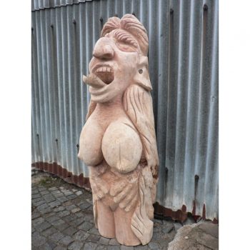 Zahradní dřevěná socha - dřevěný chrlič ohně