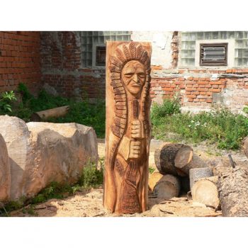 Zahradní dřevěná socha - Dřevěný Indián