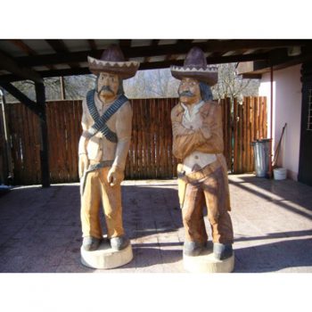 Zahradní dřevěná socha - Dřevěný Mexičan, Kovboj