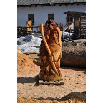 Zahradní dřevěná socha - Dřevěný pastýř