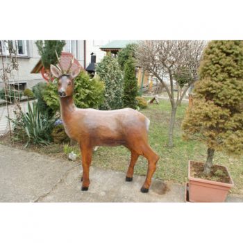 Zahradní dřevěná socha - Dřevěný srneček