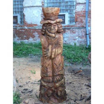 Zahradní dřevěná socha - Dřevěný vodník