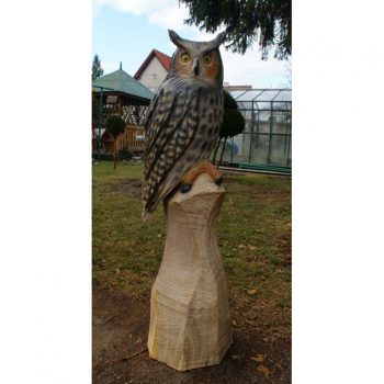 Zahradní dřevěná socha- Dřevěný výr