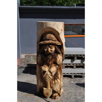 Zahradní dřevěná socha - Dřevěný zahradník
