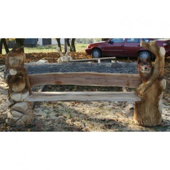 Lesní dřevěná lavička
