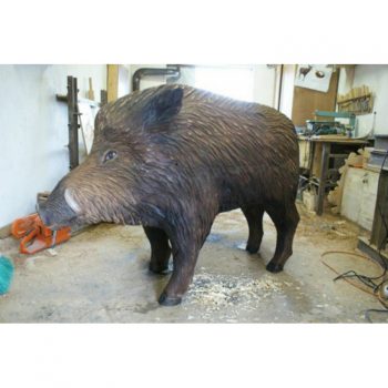 Zahradní dřevěná socha - Lesní dřevěný divočák