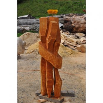 Zahradní dřevěná skluptura - Loučení
