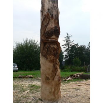 Zahradní dřevěná socha - Skřítkův strom