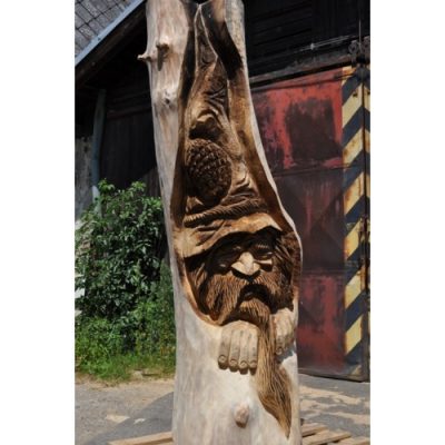 Zahradní dřevěná socha - Dřevěný Skřítek Stromovous