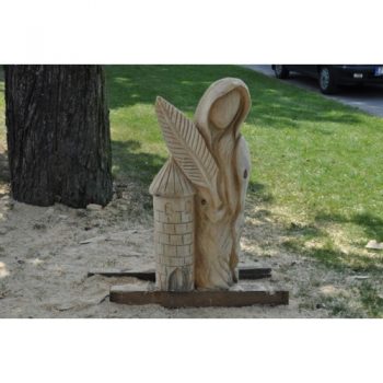 Zahradní dřevěná socha - Svatá Barbora
