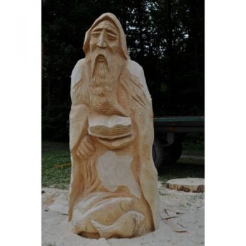 Zahradní dřevěná socha - Svatý Antonín