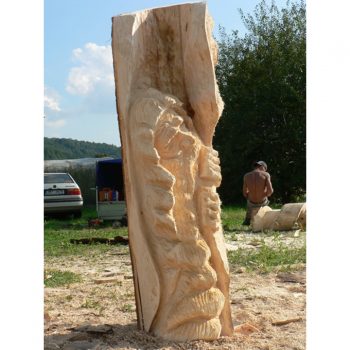Zahradní dřevěná socha - Ztracený poustevník
