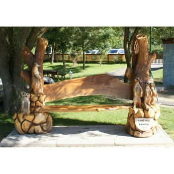 Zahradní dřevěná lavička - Surikaty