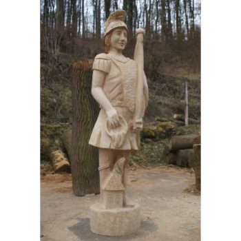 Zahradní dřevěná socha - Florián