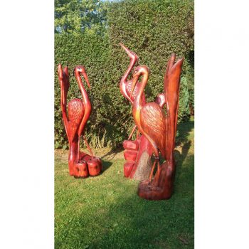 Zahradní dřevěná socha - Dřevěné volavky II