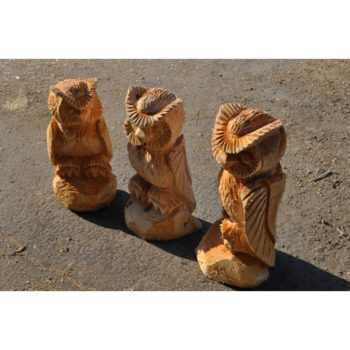 Dřevěné sovičky - socha z drěva