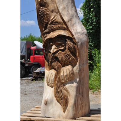 Dřevěný skřítek Stromovous III - socha z dreva