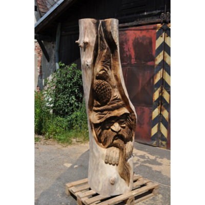 Dřevěný skřítek Stromovous III - socha z dreva
