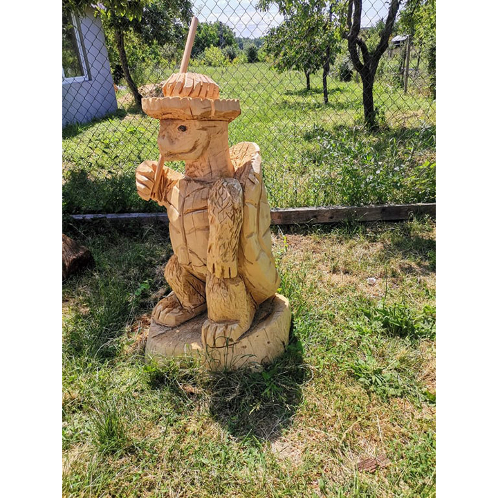 drevena-socha-do-zahrady-skulptura-rozprávkový-korytnačka-4